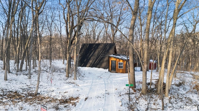 view of snowy yard