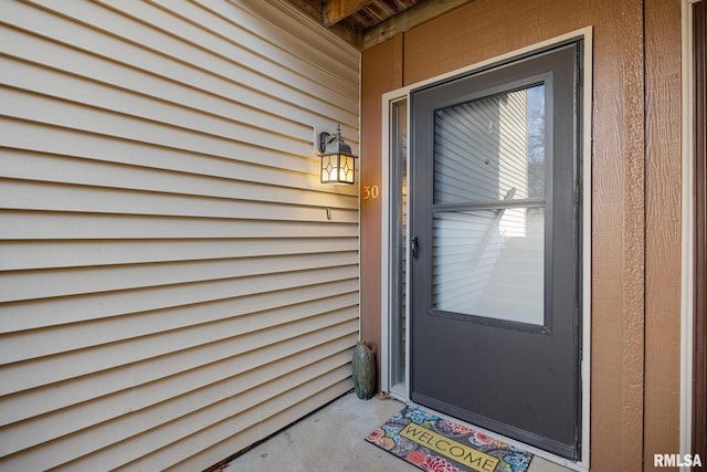 view of doorway to property