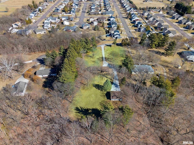 drone / aerial view with a residential view