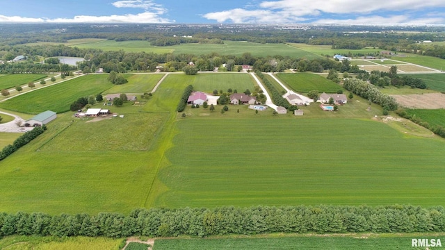 bird's eye view featuring a rural view