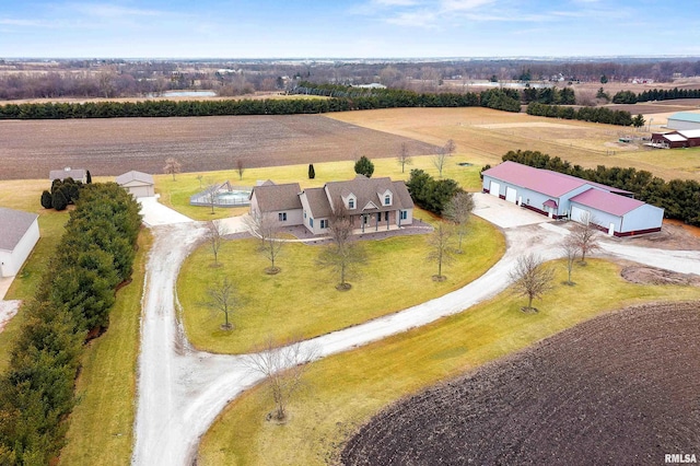 bird's eye view featuring a rural view