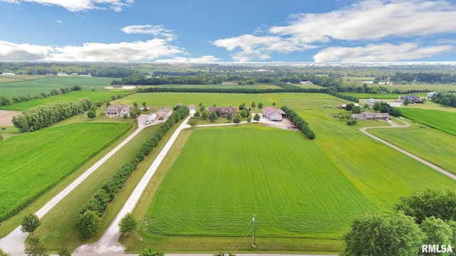 drone / aerial view featuring a rural view