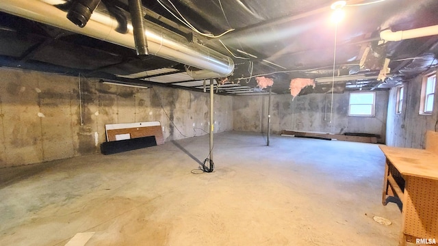 view of basement