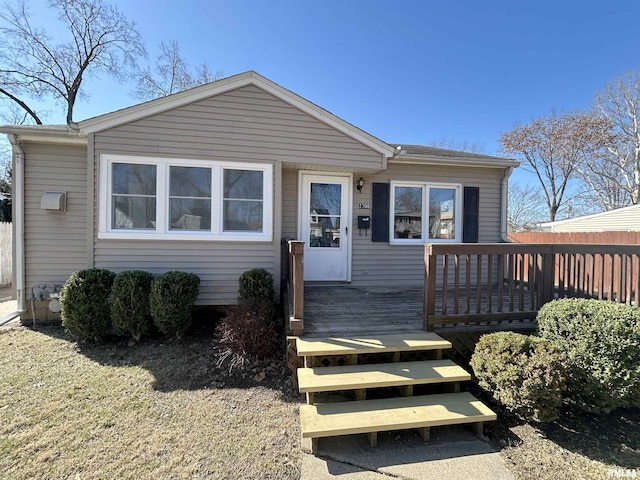 view of bungalow