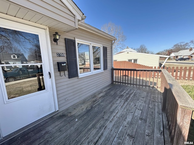 wooden terrace with fence