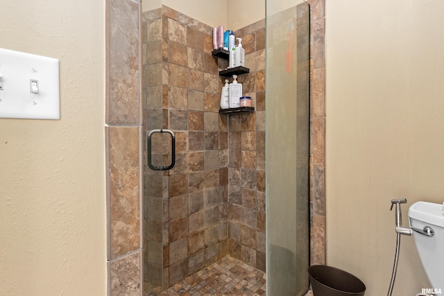 bathroom featuring a stall shower