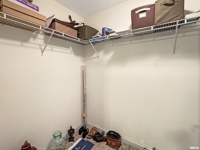 view of walk in closet