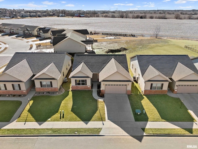 bird's eye view with a residential view