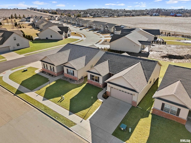 aerial view featuring a residential view