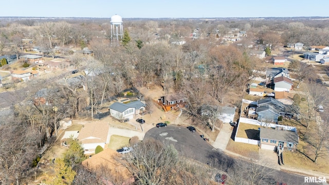 aerial view featuring a residential view