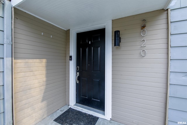 view of doorway to property