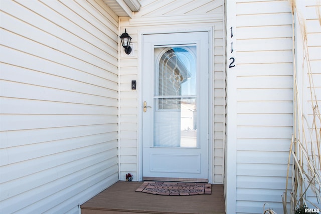 view of doorway to property