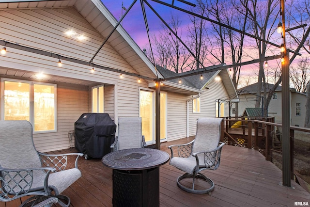 deck with grilling area