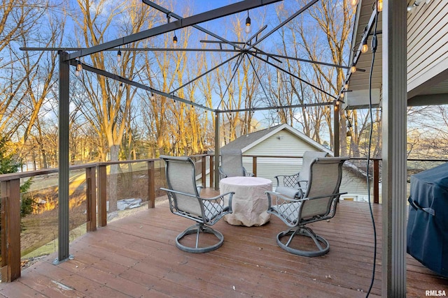 view of wooden deck