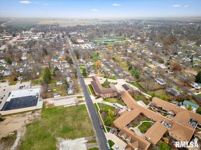 drone / aerial view with a residential view