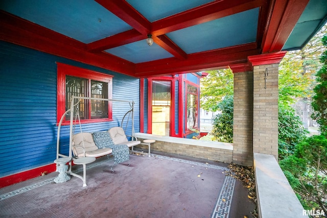 view of patio / terrace with a porch