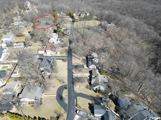 drone / aerial view featuring a residential view