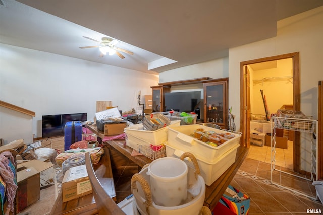 2268 E Knox St, Galesburg, IL 61401 - dining room featuring tile patterned flooring and a ceiling fan