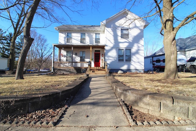 traditional home featuring a porch