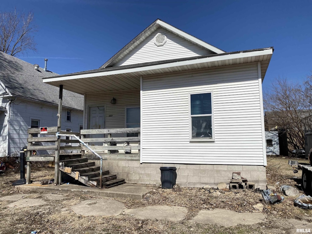 exterior space featuring covered porch