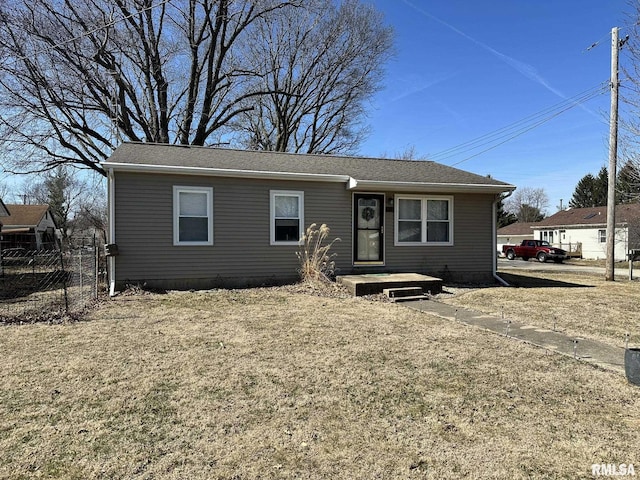 view of front of home with fence