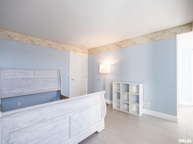 bedroom with baseboards