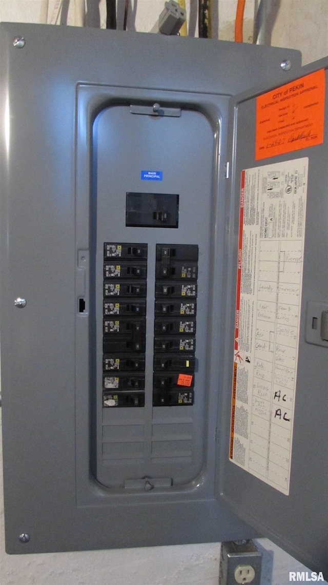 utility room with electric panel