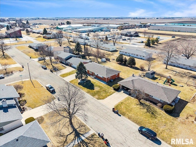 bird's eye view with a residential view