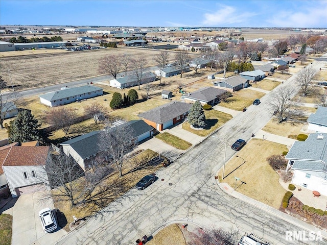 drone / aerial view with a residential view