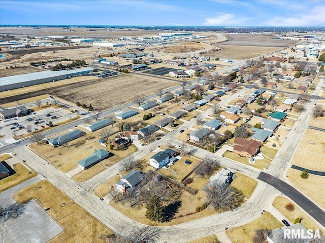 drone / aerial view with a residential view