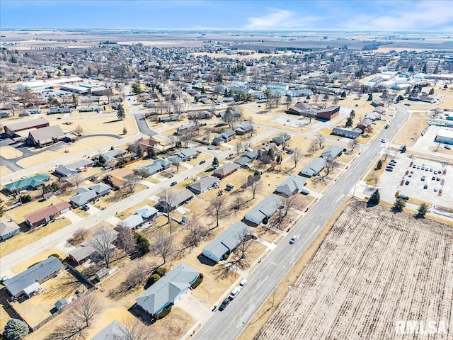 bird's eye view with a residential view