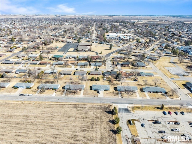 aerial view with a residential view