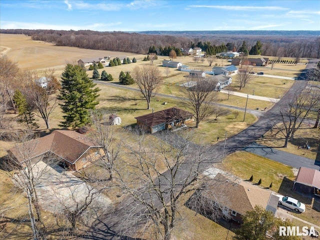 drone / aerial view featuring a rural view