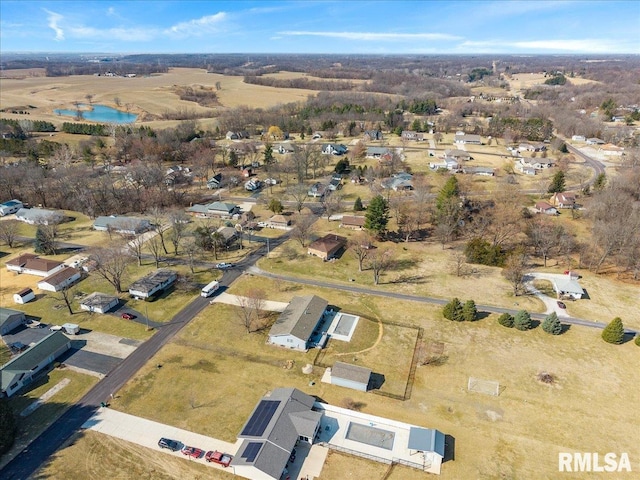 bird's eye view with a residential view