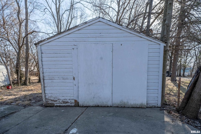 view of shed