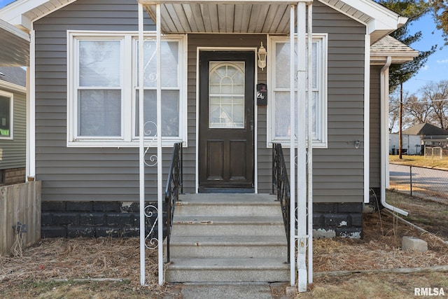 view of doorway to property