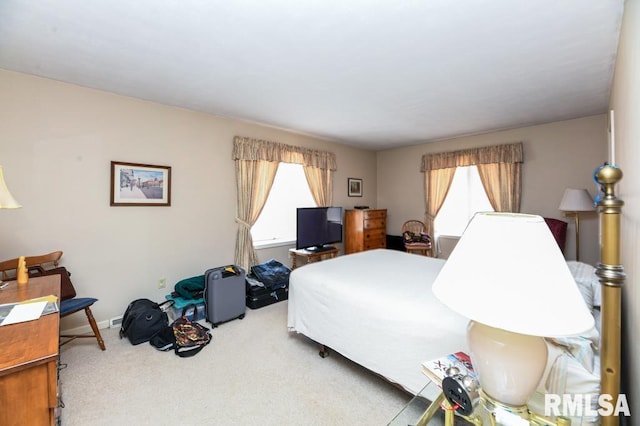 bedroom featuring baseboards and carpet floors