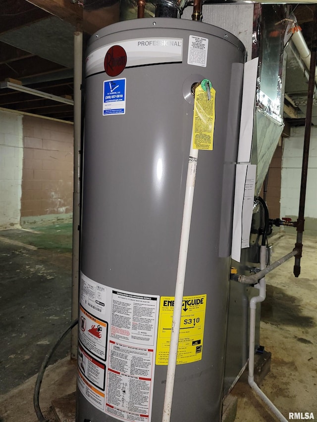 utilities featuring water heater