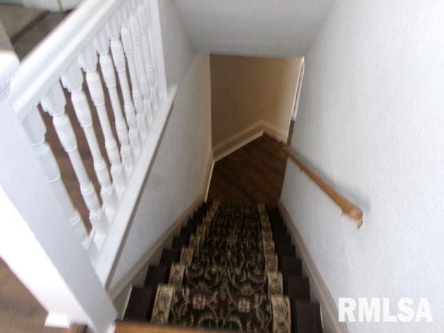 1209 S 4th St, Pekin, IL 61554 - stairway with wood finished floors