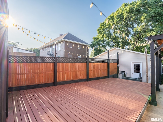 wooden deck with fence