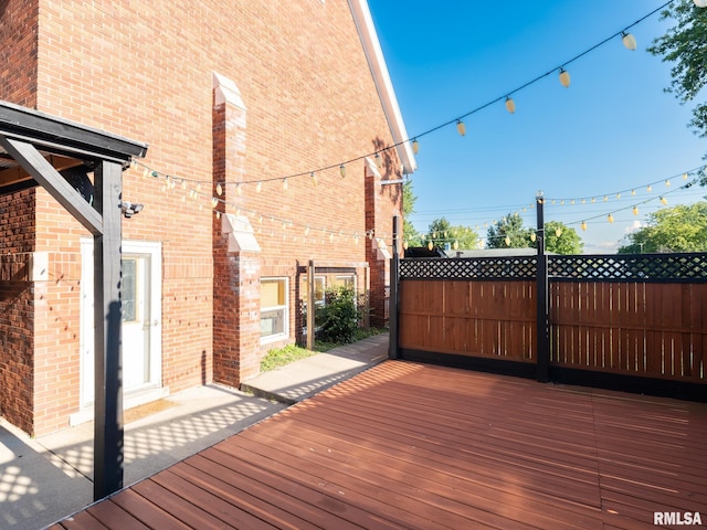 wooden deck with fence