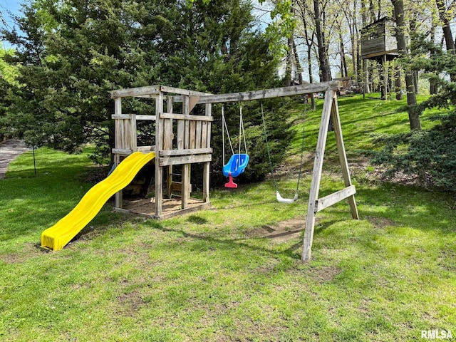 10 Locust Grove Ct, Groveland, IL 61535 - view of playground with a lawn