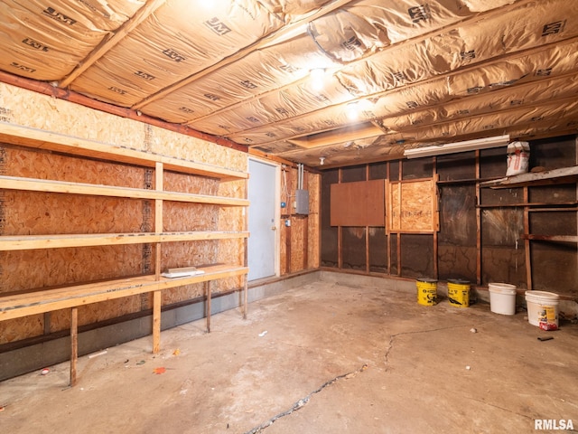 102 S Van Buren St, Lewistown, IL 61542 - unfinished basement with electric panel