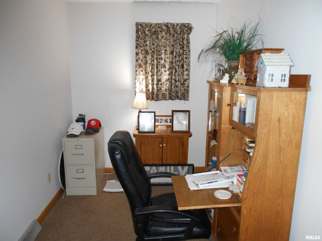 4 Hiel Dr, Bushnell, IL 61422 - carpeted home office with baseboards and visible vents