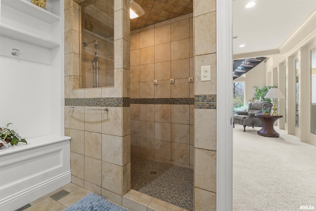 1801 Kern Rd, Washington, IL 61571 - bathroom with a walk in shower and recessed lighting