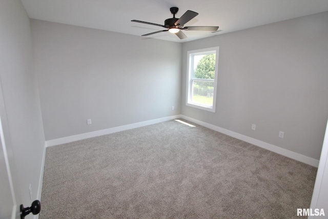 106 Samuel Ct, Washington, IL 61571 - carpeted spare room featuring ceiling fan and baseboards