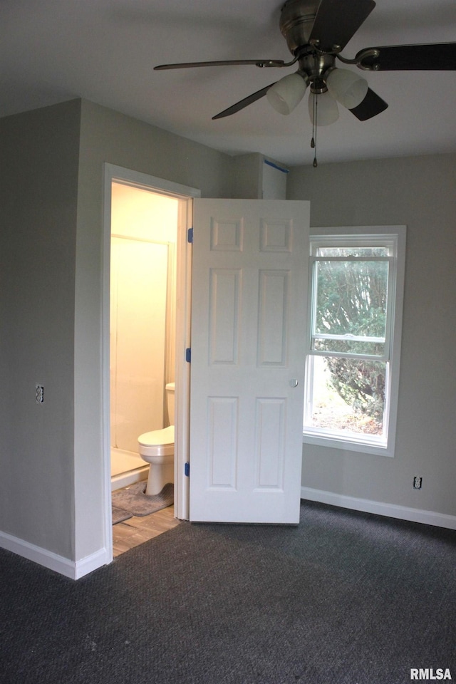 420 S Western Ave, Abingdon, IL 61410 - bathroom with wood finished floors, a shower stall, toilet, and vanity