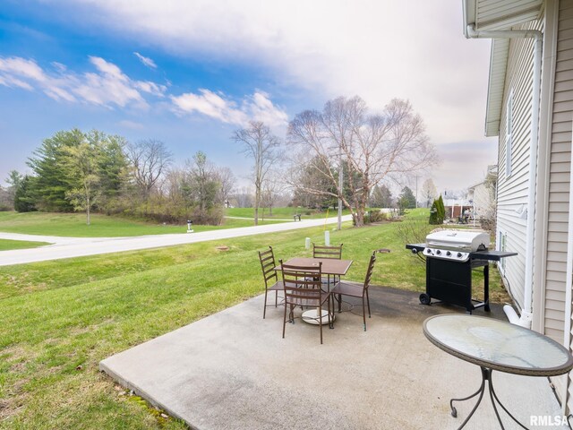 view of patio / terrace with outdoor dining area and grilling area