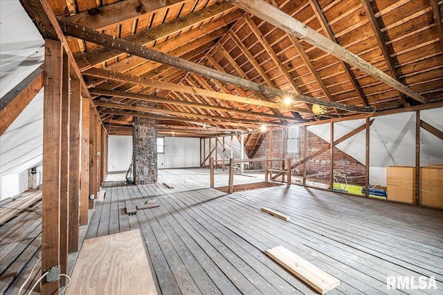 view of attic