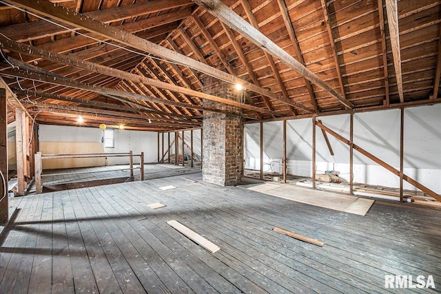view of attic